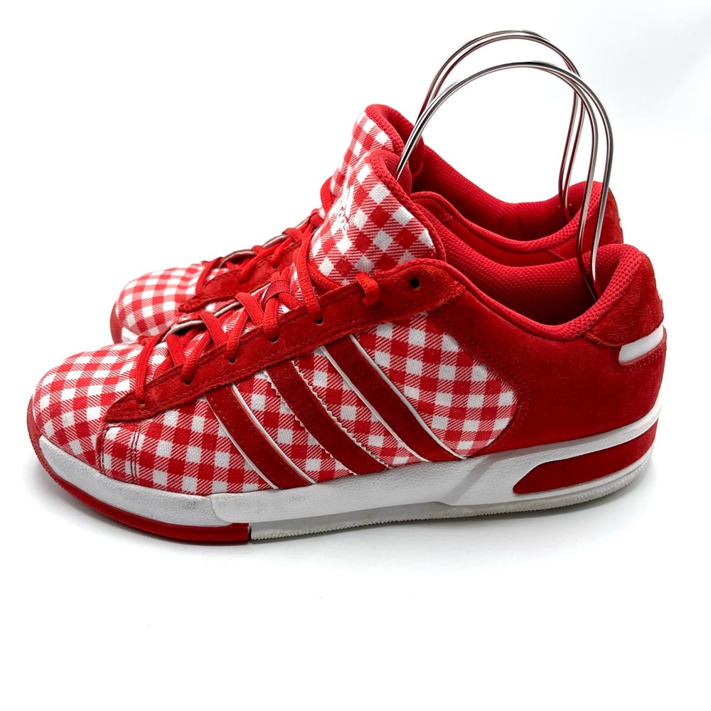 Adidas Red & White Gingham Checkered 2007 - Picture 2 of 10